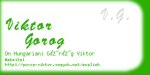 viktor gorog business card